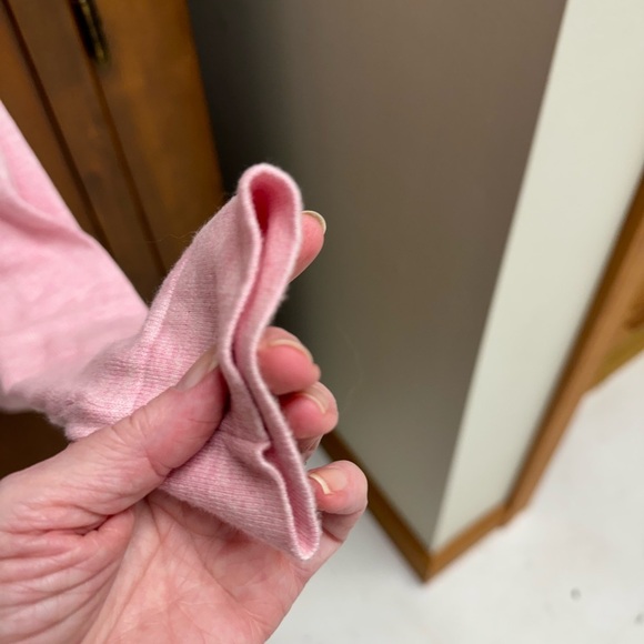 J Crew 💯 cotton pink Teddie sweater SM 16 in pit pit crew neck - Picture 8 of 8